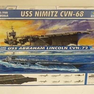 1200	USS NIMITZ SEALED IN BOX & USS ABRAHAM LINCOLN MINT IN BOX 
