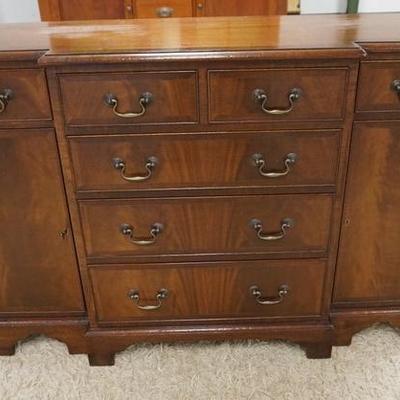 1148	MAHOGANY SERVER W/7 DRAWERS & 2 DOORS. 48 IN WIDE X 33 1/4 IN HIGH

