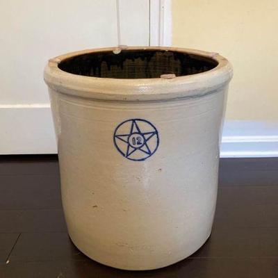 Antique Blue Star 12 Gallon Crooksville, OH Stoneware Crock