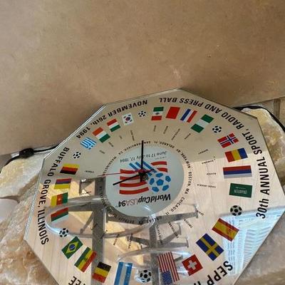 Vintage Mirrored 1994 World Cup Clock