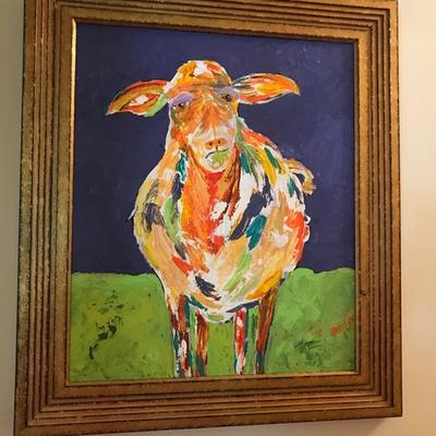 Painting of cow $250