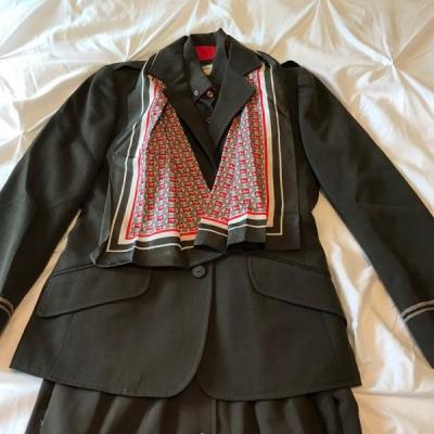 3 piece Eastern airlines flight attendant vintage  uniform $85
dress, jacket and scarf