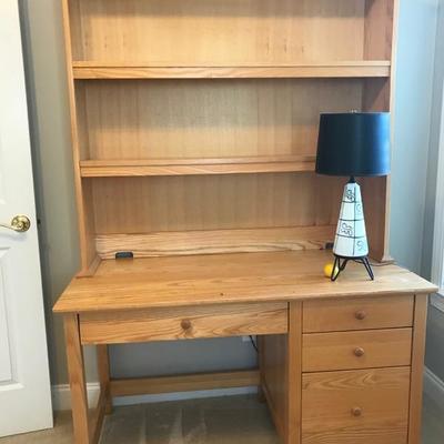 Pine desk with bookshelf $125
50 X 25 X 74