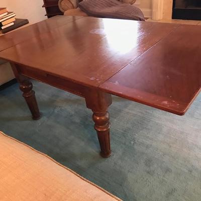 Antique English expanding pub table cut down for a coffee table $225