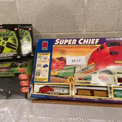 Life-Like Super Chief HO Scale Train and Micro Mosquito RC Helicopter
