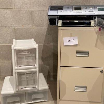 HP Photosmart 8450 Printer and File Cabinet