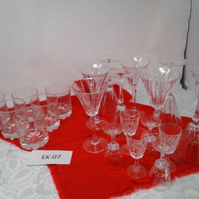 Crystal Wine Glass Lot