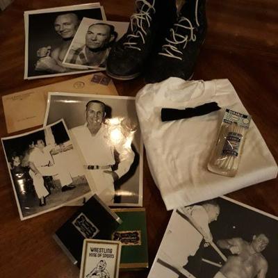 Vintage wrestling items from Roy Carter, a former referee and wrester at the Dallas Sportatorium from 1940's to 1960's.