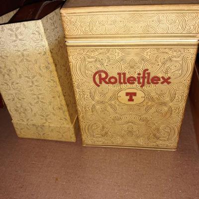 Never used, still in original box German camera with separate flash attachment called Rolleiflex T.