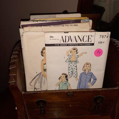 Vintage ladies and children patterns