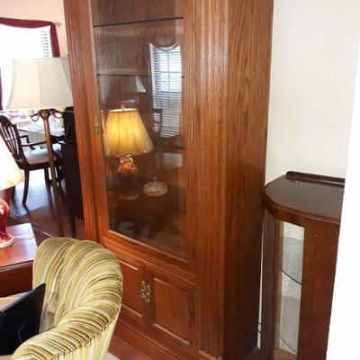 Custom and hand crafted lighted display cabinet