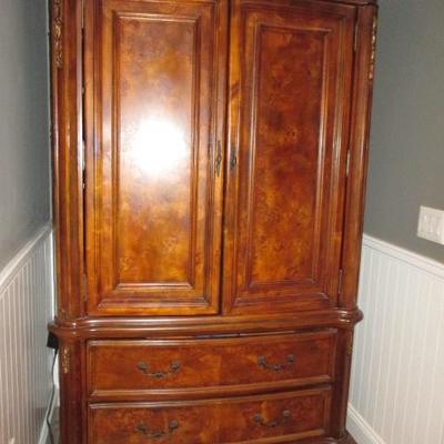 Stunning Marble Top Queen Bedroom Suite Leather Headboard & Footboard 