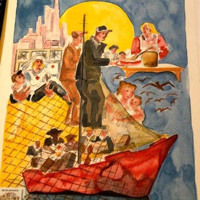 1984 Lithograph/ Signed by Artist Chaim Gross (multiples)