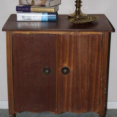 Vintage Mahogany 2-Door  Record Cabinet  (27â€H x 24â€W x 17â€D)