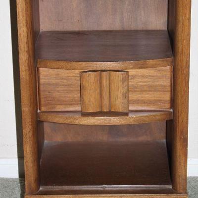 Olive Myers Furniture Co. Dallas Texas (1899-1957) Mid-Century Oak Nightstand (1 of 2 Shown). 24â€H x 15â€W x13â€D