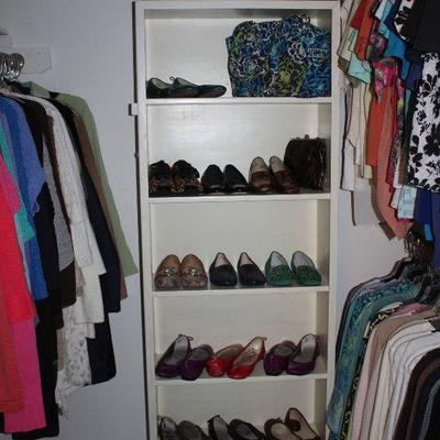Closet showing shoes, and more shoes