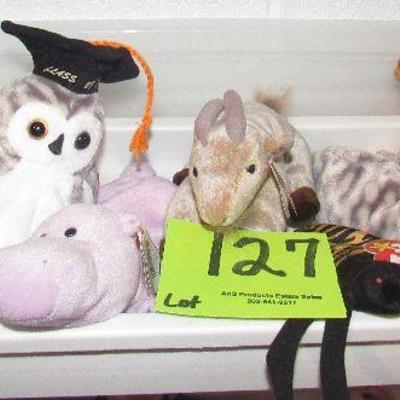 Lot 127 - 8 Ty Bears and Animals - $40.00  