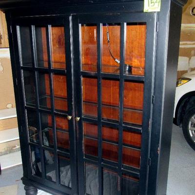 Lot 154 - Large Black Glass Display Cabinet $250.00 
5.10