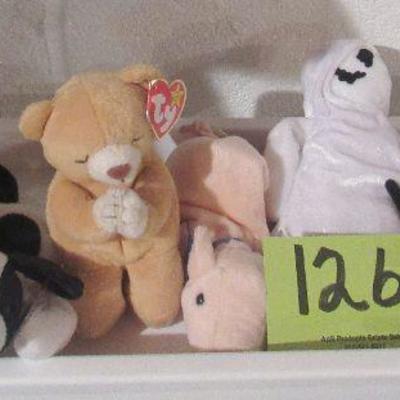 Lot 126 - 8 Ty Bears and Animals - $40.00  