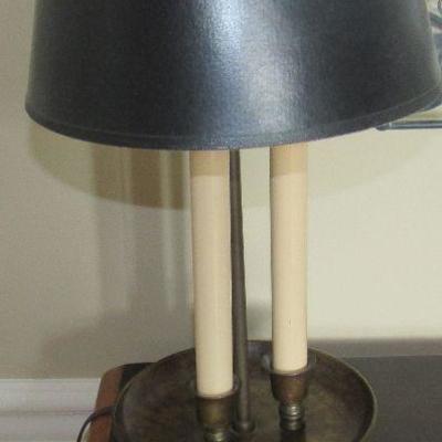 Lot 2  - Vintage two light desk lamp $35.00
