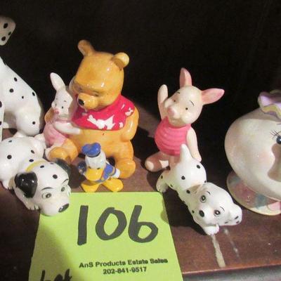 Lot 106 - Ceramic Disney Characters $30.00