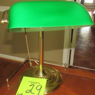 Lot 29 - Vintage Bankers Desk Lamp $40.00 
