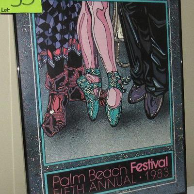 Lot 33 _ Palm Beach Festival Framed Poster $20.00