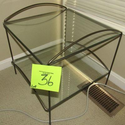 Lot 36 - Glass side stand $45.00