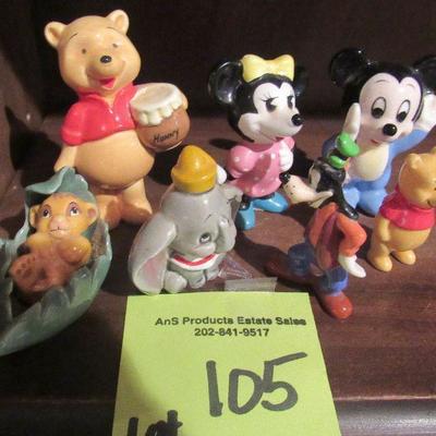 Lot 105 - Ceramic Disney Characters $30.00 