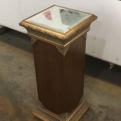 https://www.ebay.com/itm/124201074989	KB0171: Detailed Wooden Pedestal w/ Mirror 10.5" x 10.5" x 25.5"	 $70.00 
