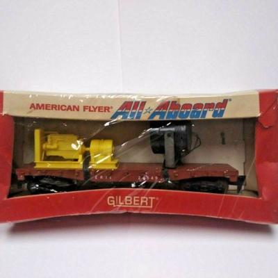 https://www.ebay.com/itm/124234324782	JR3000 VINTAGE 1960s AMERICAN FLYER #24549 TOY ERIE FLOOD LIGHT TRAIN FLAT CAR I	Auction	Starts...