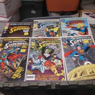 https://www.ebay.com/itm/124175677067	RX5012001 DC COMICS BOOK LOT OF 49 BOOKS DEATH OF SUPER SUPERMAN FUNERAL FOR A FRIEND REIGN OF THE...