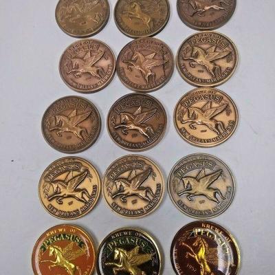 https://www.ebay.com/itm/114273760640	AB0413 COLLECTION OF 15 VINTAGE NEW ORLEANS KREWE OF PEGASUS MARDI-GRAS HEAVI	Auction	Starts...