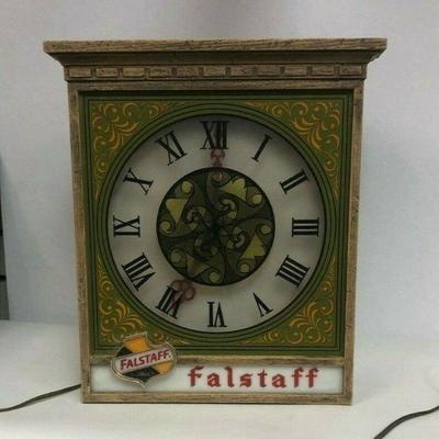 https://www.ebay.com/itm/124233252436	Cma2073: Vintage Falstaff Beer Clock (Untestable) 14"x4.5"x15"	100
