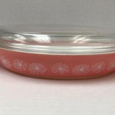 https://www.ebay.com/itm/114280508907	RM0003: Vintage 1 1/2 Quart Pyrex Dish with Lid Oval Pink and White Daisies	 $30.00 
