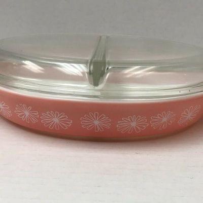 https://www.ebay.com/itm/114280508904	RM0004: Vintage 1 1/2 Quart Pyrex Dish with Lid Oval Pink and White Daisies	 $30.00 
