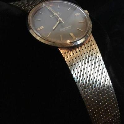 Omega 14k Gold Seamaster Deville Watch Vintage