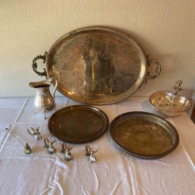 Large Silver Plate Tray and More