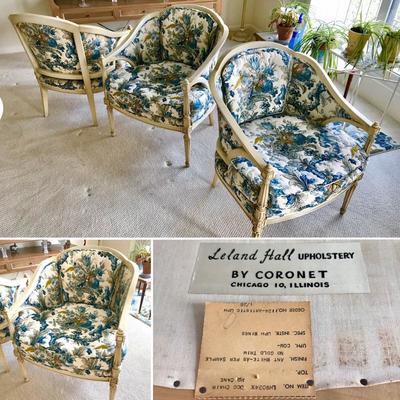 Pre-sale price $450 for 3 upholstered side chairs. If interested please send a text message to 224-415-1525