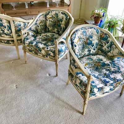 Pre-sale price $450 for 3 upholstered side chairs. If interested please send a text message to 224-415-1525