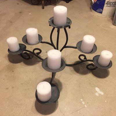 Black Metal Candle Holder $20 w/Candles