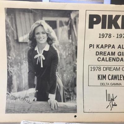 Vintage University of Ilinois Champagne Urbana Pikes 1978-1979 Pi Kappa Alpha Dream Girl Calendar $12