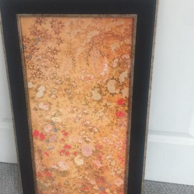 Framed Art Orange Background, Floral Bohemian Vibe $22.00