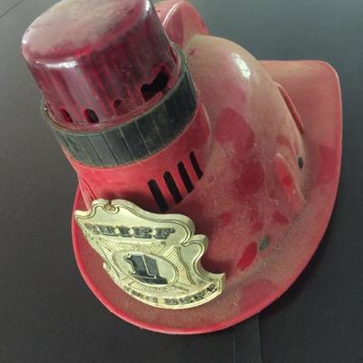 Vintage Radio Shack Fireman's Hat w/Battery Operated Light $10