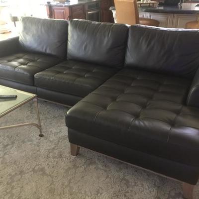 Chocolate Brown Sectional Sofa. Available for Pick Up between Jul 5-Jul 8 $690. No Ottoman
