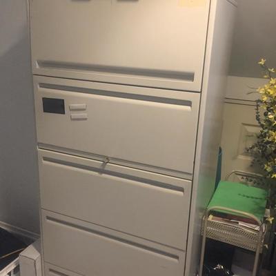 Large Metal File Cabinet w/Drawers $28
