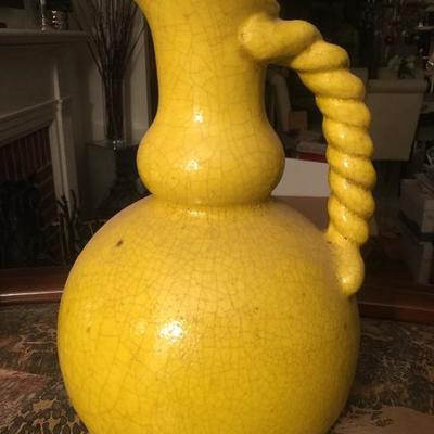 Yellow Pottery Water Pitcher $24