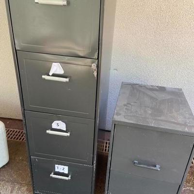 Tall file cabinet $35, short one $25