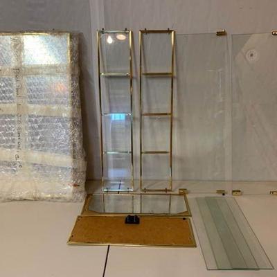 Small Brass/Glass Curio Cabinet