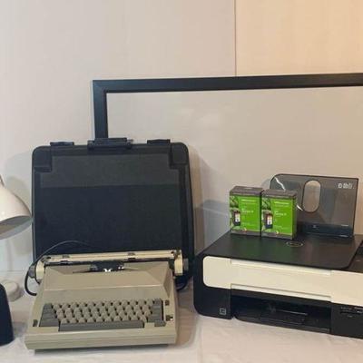 DELL Printer and VINTAGE Typewriter